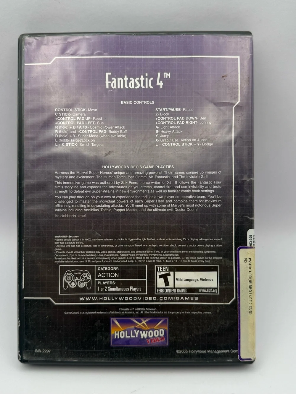 Fantastic 4 Nintendo GameCube Disc Only - Tested
